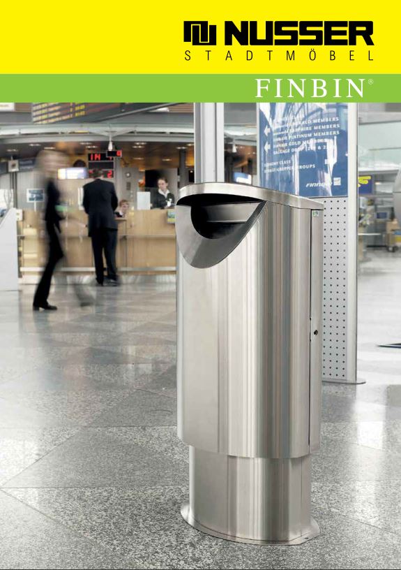 Brochure for the FINBIN bin product line